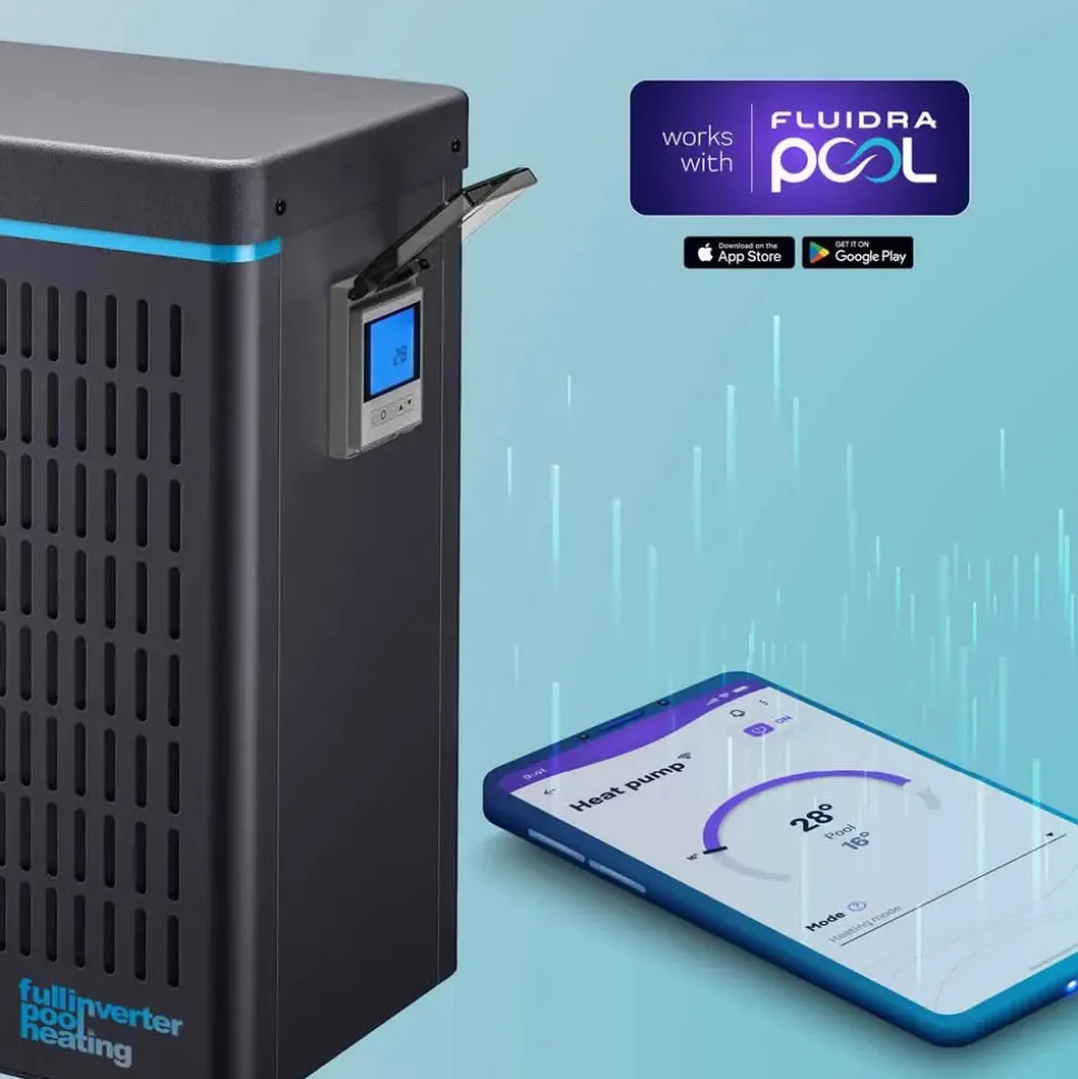 Gre Bomba de calor inverter 75 m³ 230 V Ø50mm 13Kw