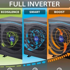 Gre Bomba de calor inverter 60 m³ 230 V Ø50 mm 9.5Kw