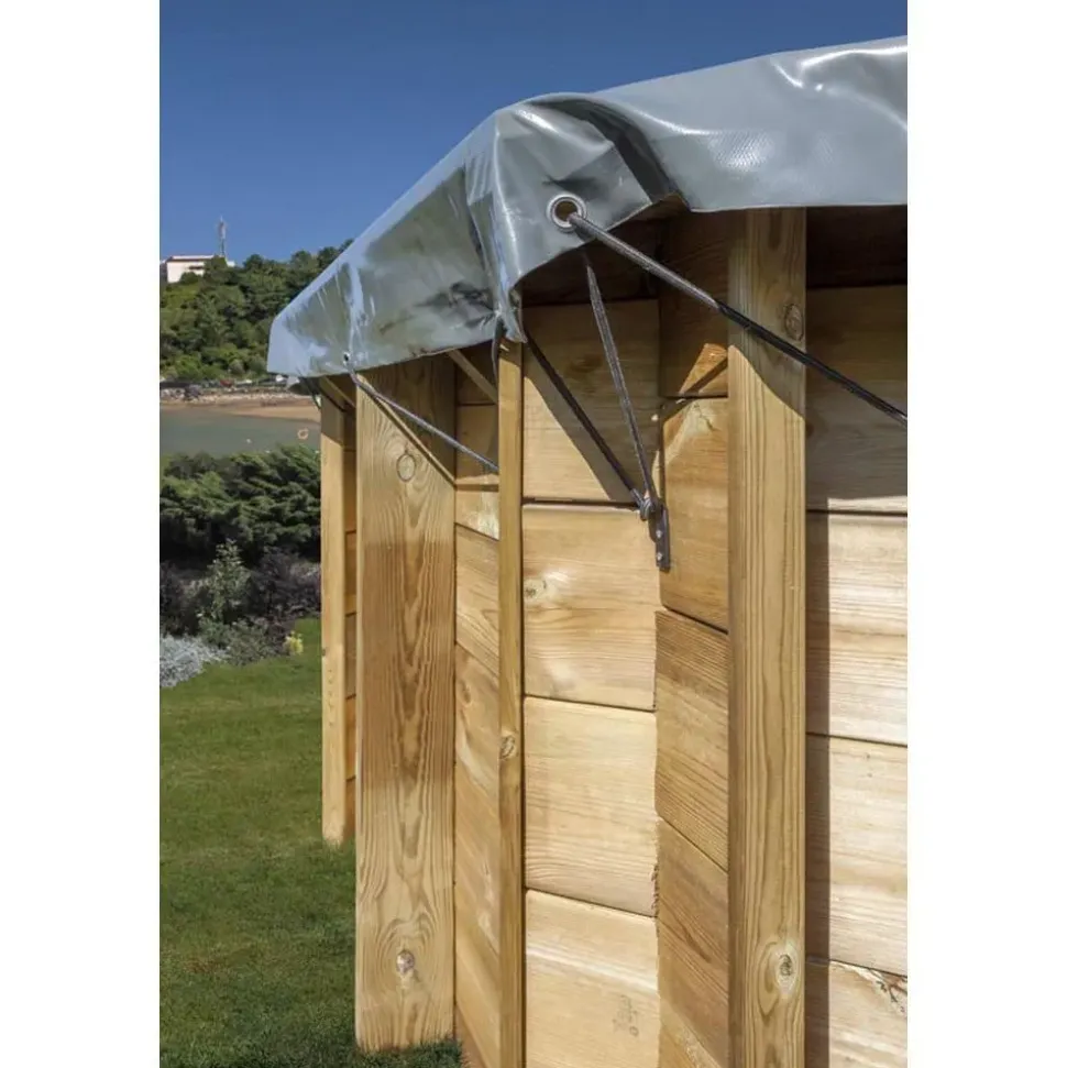 Gre Cubierta de invierno para piscina ovalada Canelle