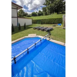 Gre Cubierta Enrollable para Piscinas Elevadas 550 cm