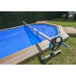 Gre Cubierta Enrollable para Piscinas Elevadas 550 cm