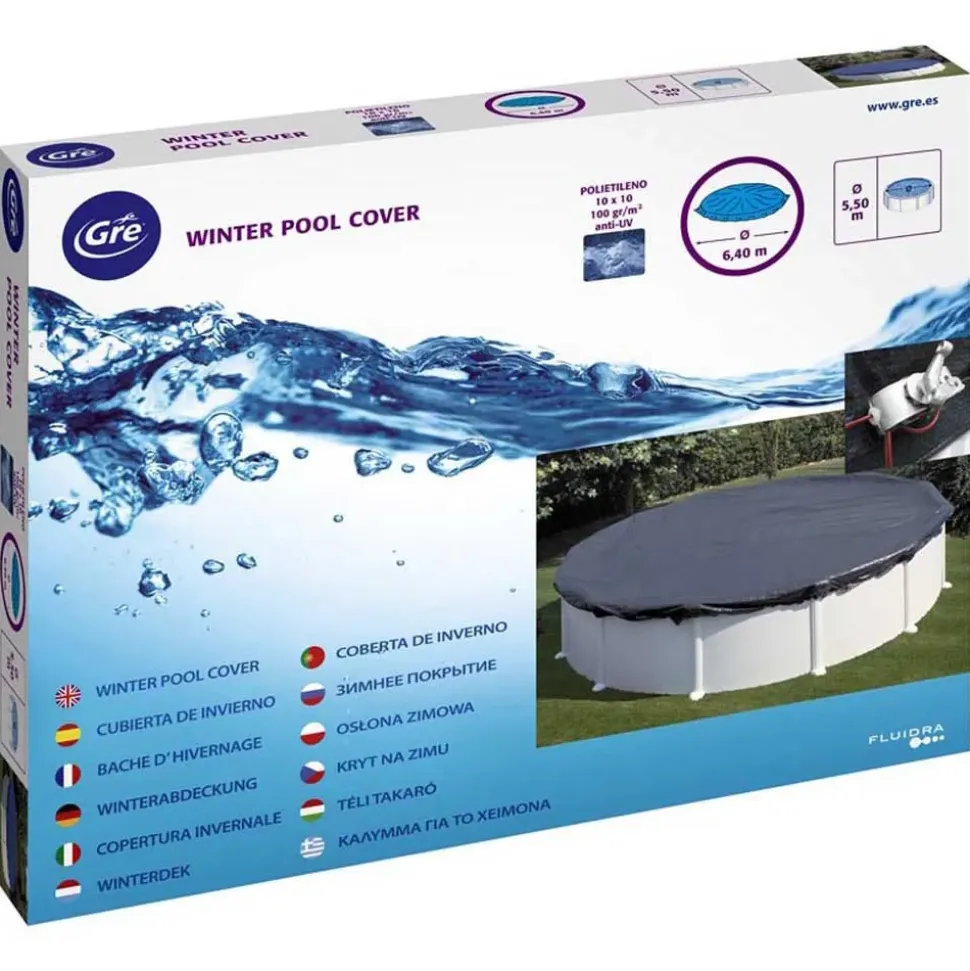 Gre Cubierta para piscinas redondas Premium Acero