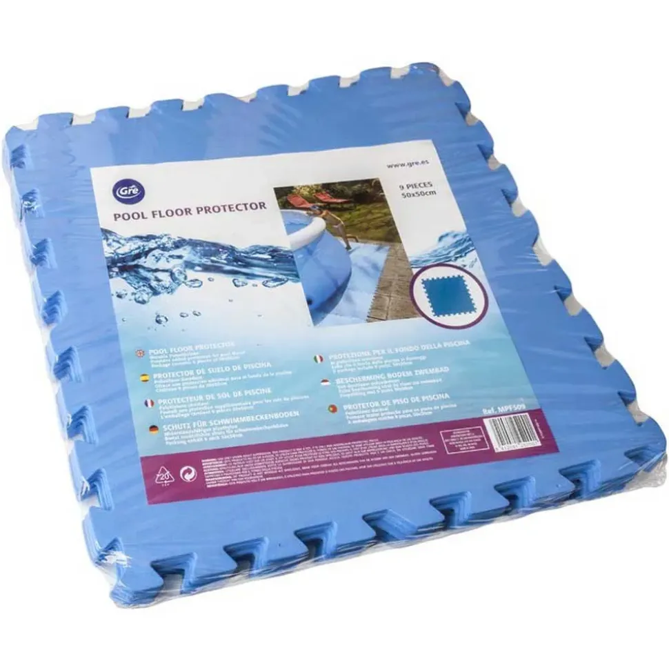 Gre Protector de suelo para piscina 4.5 mm 9 unidades