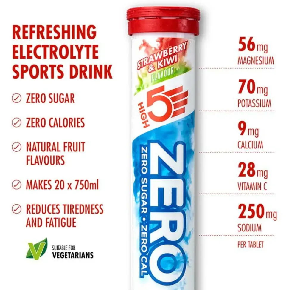 High5 Comprimidos Zero Fresa&Kiwi 20 unidades