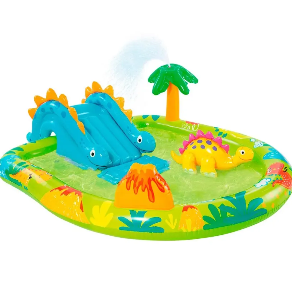 Intex Centro de Juegos Acuáticos Inflable con Chorros de Agua de Dinosaurio 191x152x58 Cm