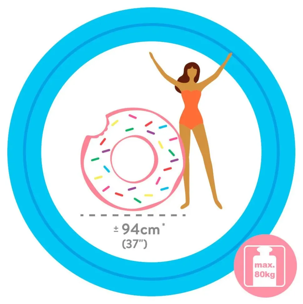 Intex Flotador de natación Strawberry Donut