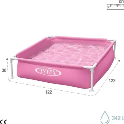 Intex Piscina elevada de marco cuadrado Acero 122x122x30 cm