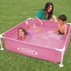Intex Piscina elevada de marco cuadrado Acero 122x122x30 cm