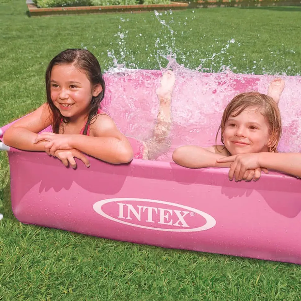 Intex Piscina elevada de marco cuadrado Acero 122x122x30 cm