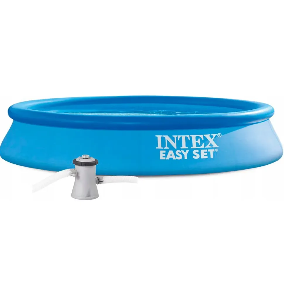 Intex Piscina inflable redonda Easy Set con bomba de filtro 244x61cm
