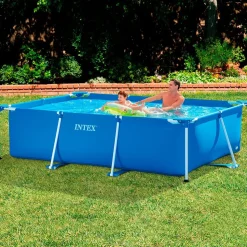Intex Piscina tubular rectangular Small Frame Collapsible 300x200x75 cm