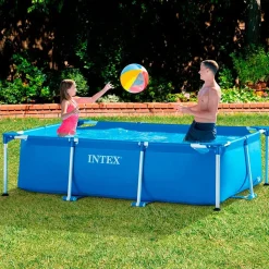 Intex Piscina tubular rectangular Small Frame Collapsible