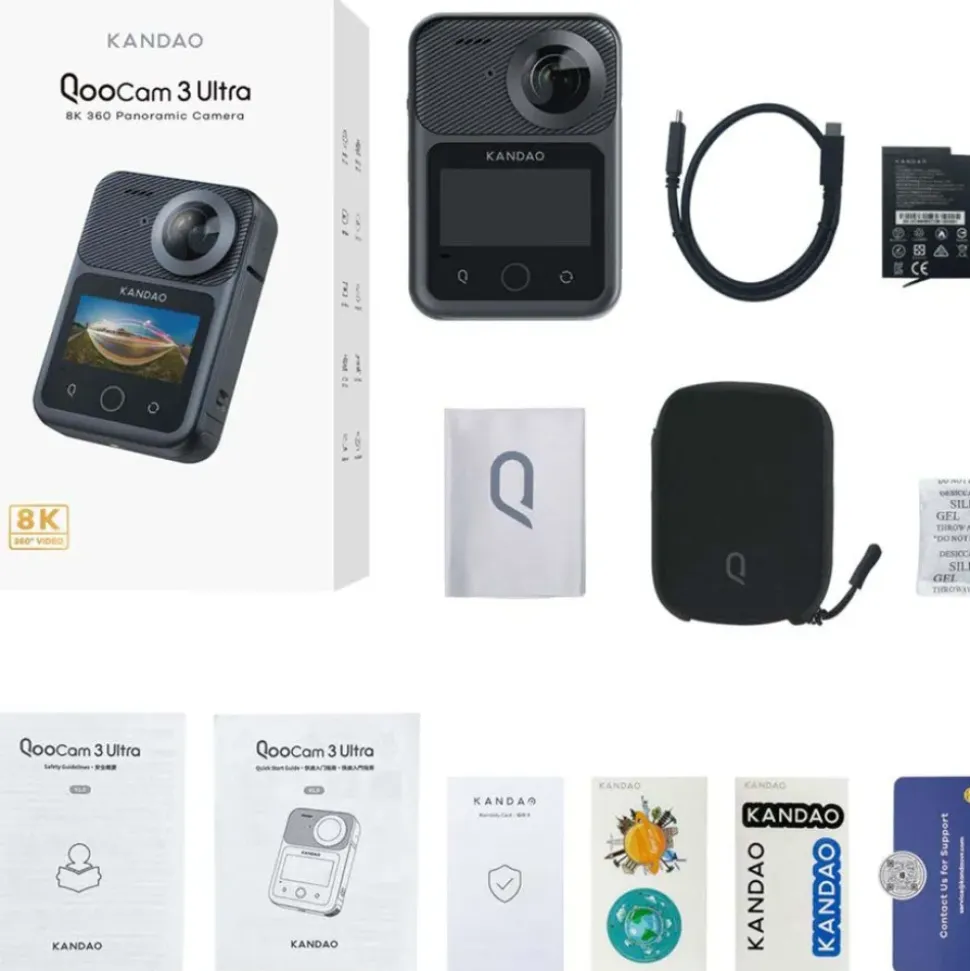Kandao Cámara deportiva QooCam 3 Ultra 360