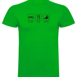 Kruskis Camiseta de manga corta Sleep Eat and Swim