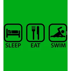 Kruskis Camiseta de manga corta Sleep Eat and Swim