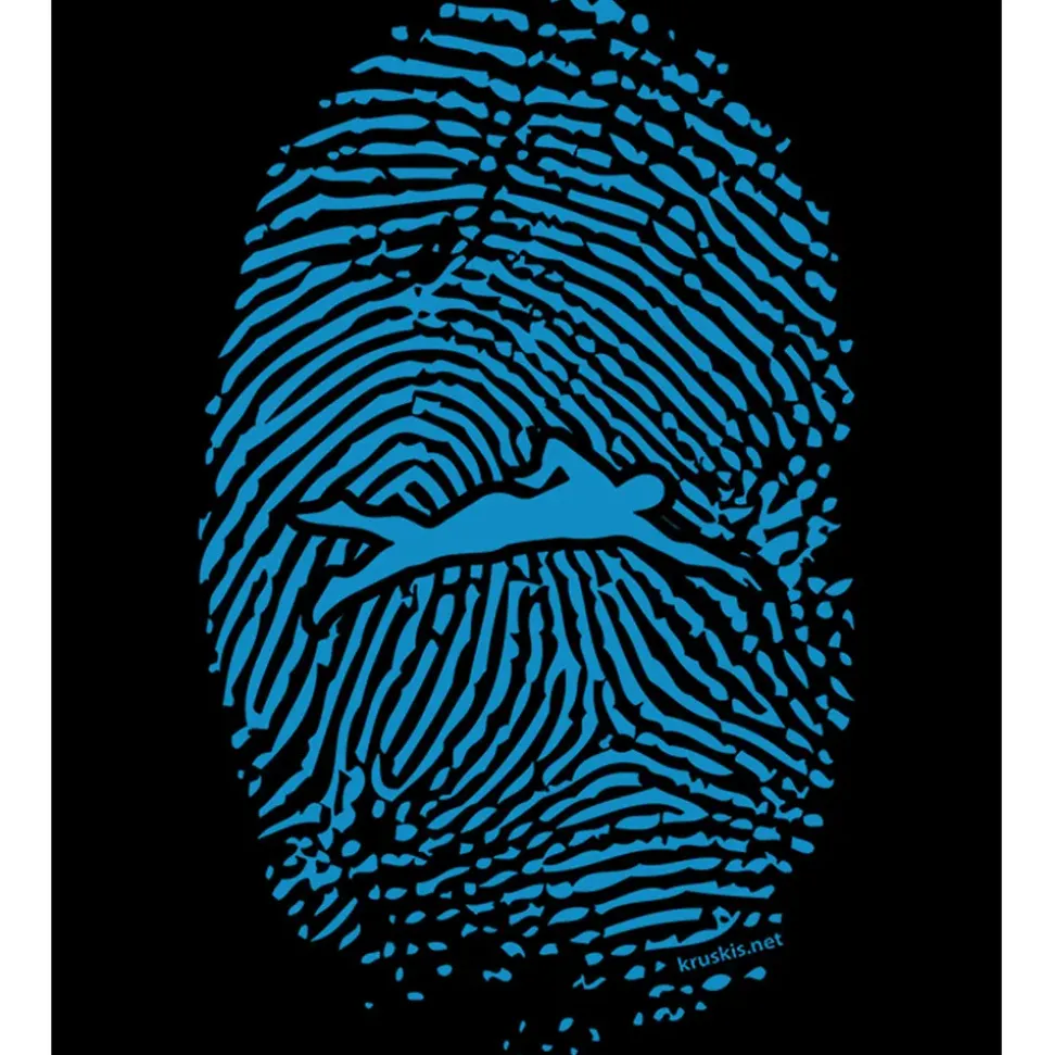 Kruskis Camiseta de manga corta Swimmer Fingerprint