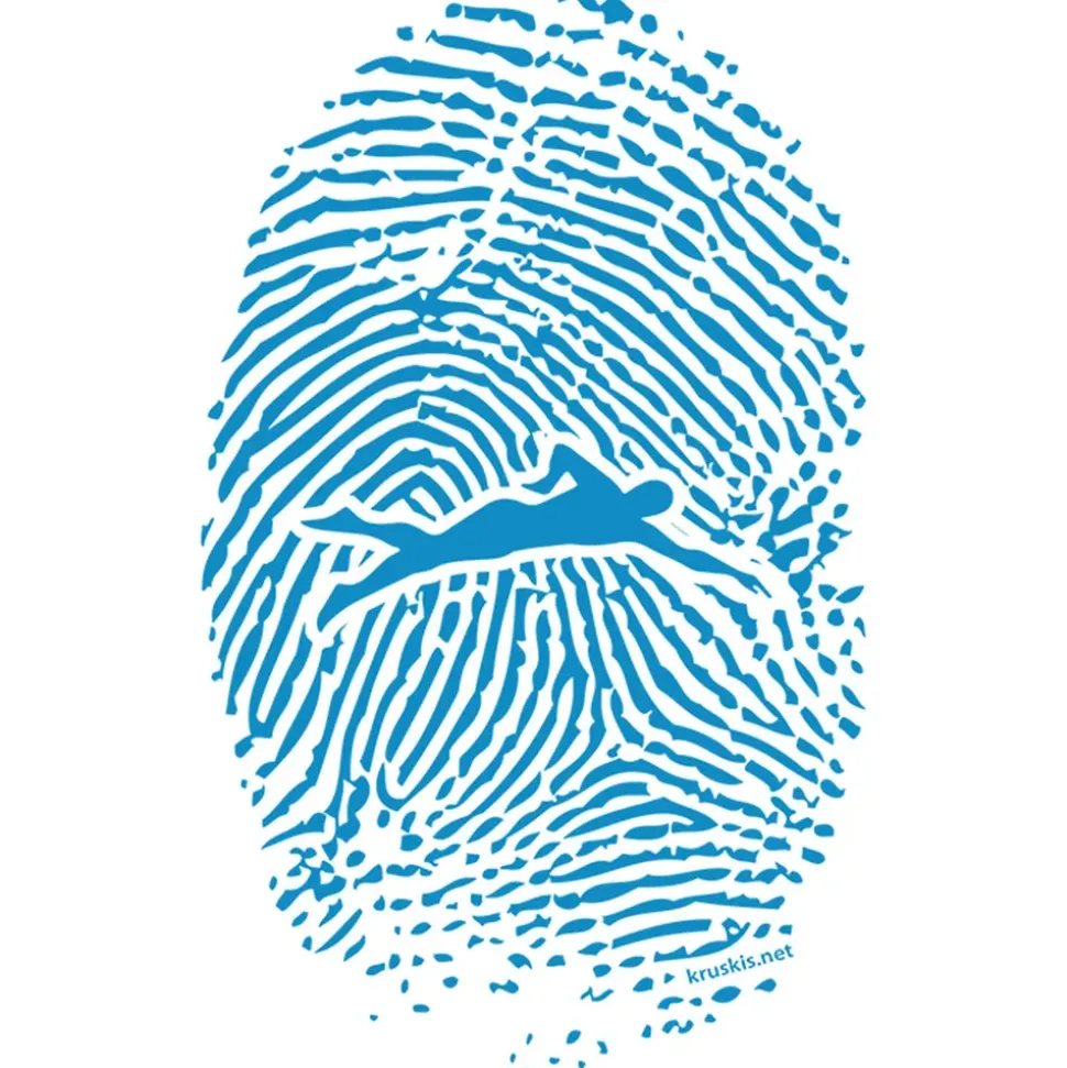 Kruskis Camiseta de manga corta Swimmer Fingerprint