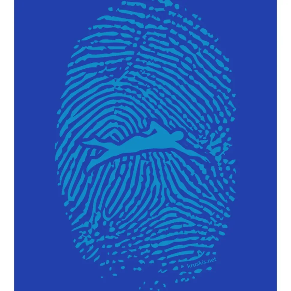 Kruskis Camiseta de manga corta Swimmer Fingerprint