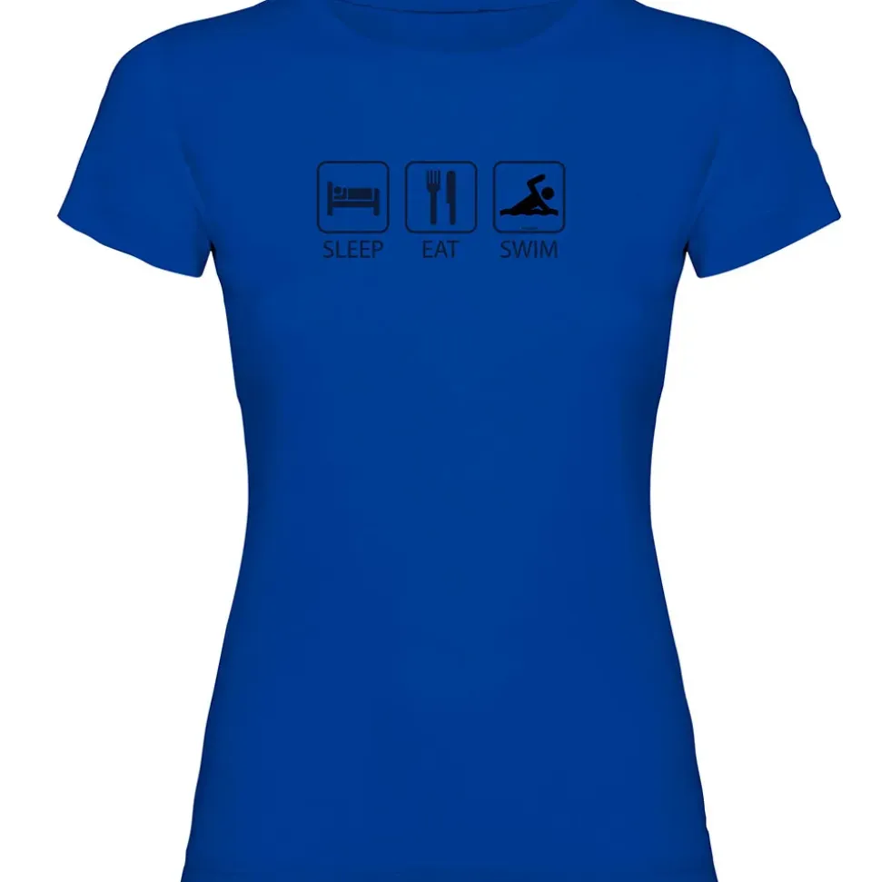 Kruskis Camiseta de manga corta Sleep Eat And Swim