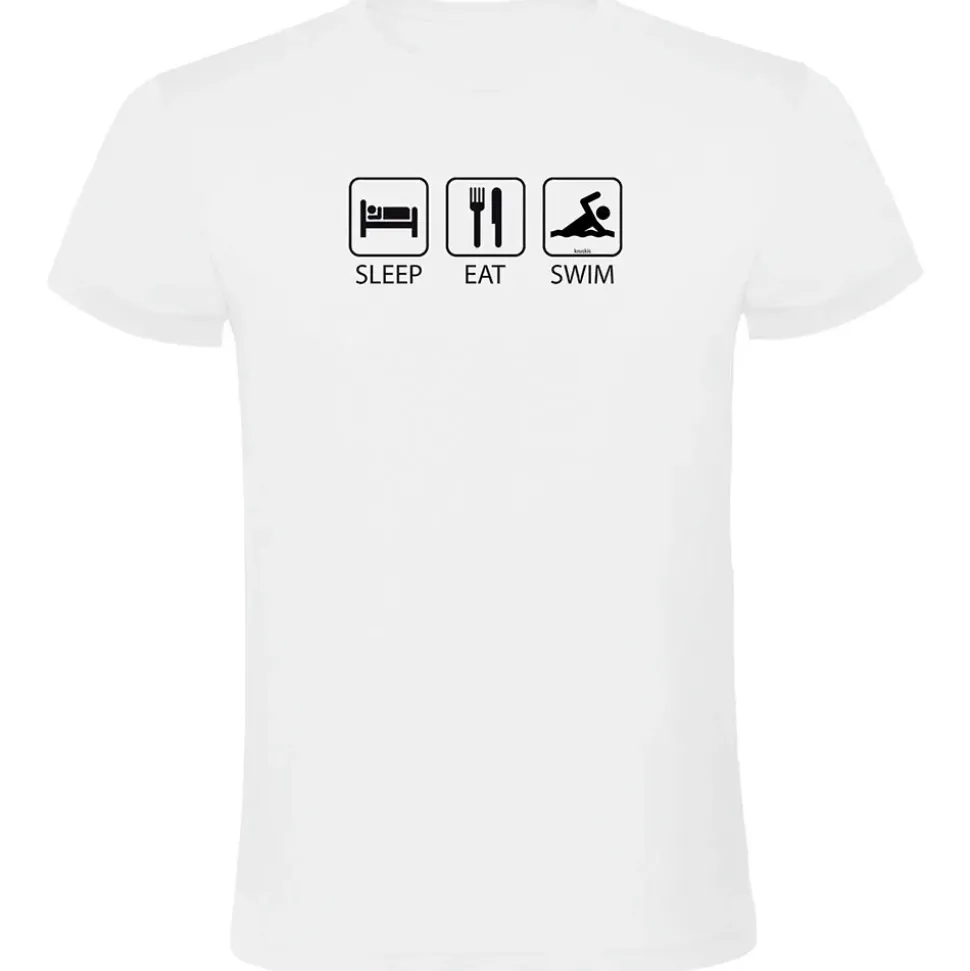 Kruskis Camiseta de manga corta Sleep Eat and Swim