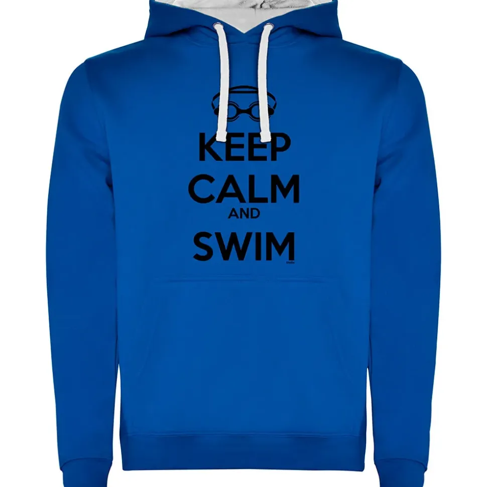 Kruskis Sudadera con capucha Keep Calm And Swim Two-Colour