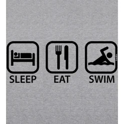 Kruskis Sudadera con capucha Sleep Eat And Swim Two-Colour