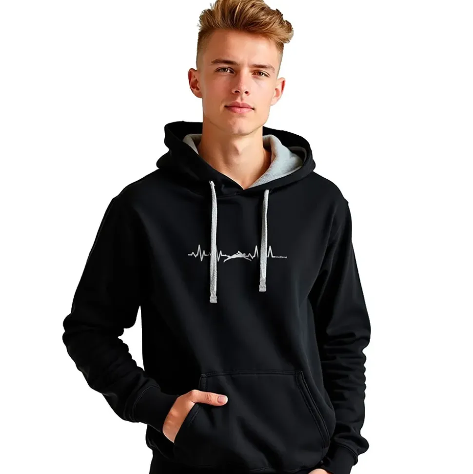 Kruskis Sudadera con capucha Swimming Heartbeat Two-Colour
