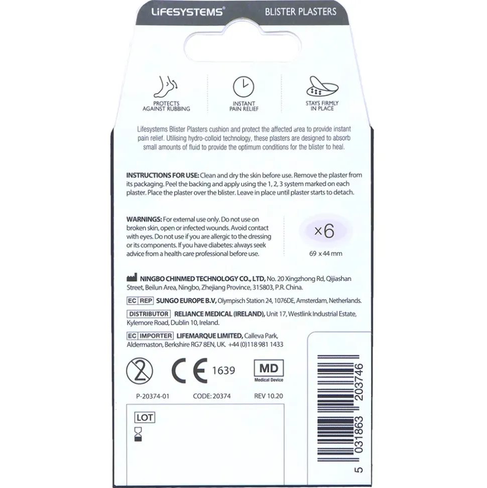 LifeSystems Tirita Plasters 6 unidades