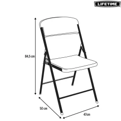 Lifetime Silla plegable fija de aluminio 92125