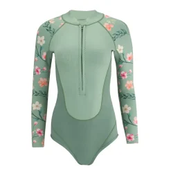 Loum Shorty manga larga cremallera frontal para mujer Aquabelle