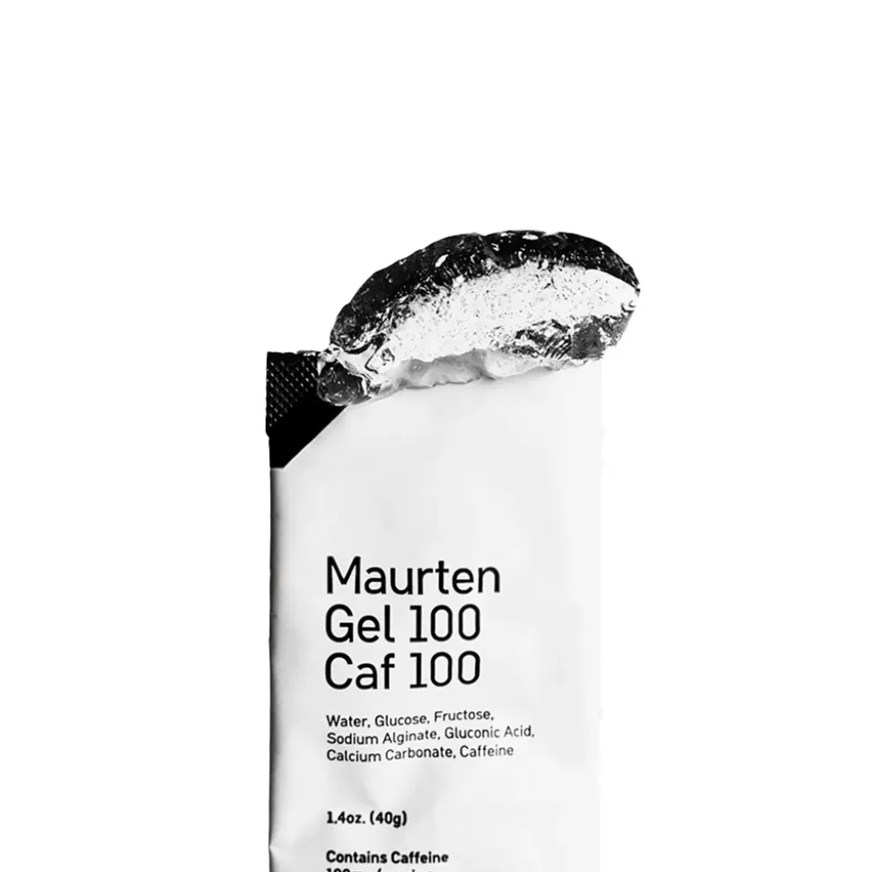 Maurten Caja de geles energéticos Gel 100 Caf 100 Sabor Neutro 40g 12 unidades
