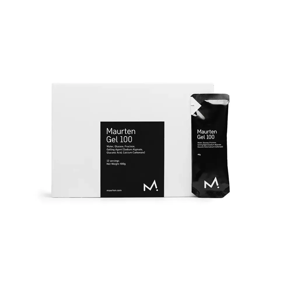 Maurten Caja de geles energéticos Gel 100 Sabor Neutro 40g 12 unidades