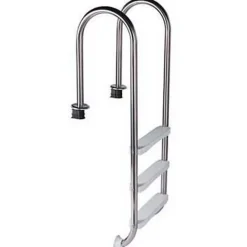 Mountfield Azuro Pasos delgados de 3 pasos para escalones de piscina sobre altura Plástico 110 cm reacondicionado