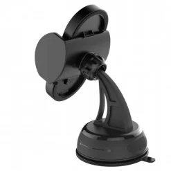 Muvit Soporte Móvil para Coche con Cargador Inalámbrico Qi 5W/7.5W para Salpicadero/Parabrisas/Rejilla de Ventilación 2A 10W