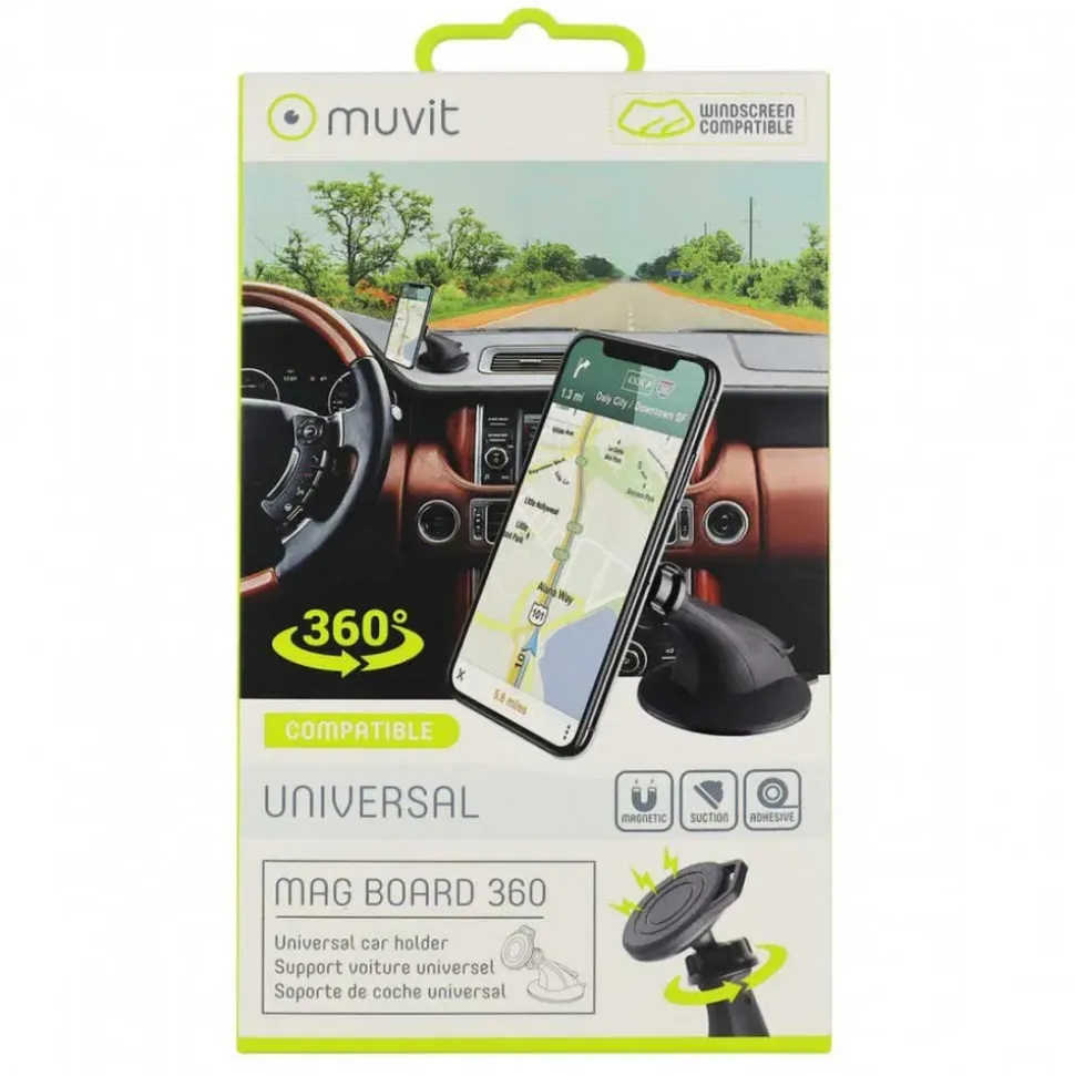Muvit Soporte Vacuum Cup Magnetic Universal Mobile Car