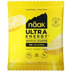Naak Caja de gofres energéticos Ultra Energy™ Limón 30g 12 unidades