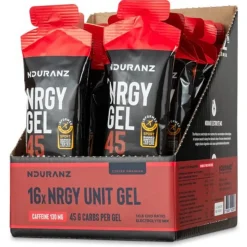 Nduranz Caja de geles energéticos Nrgy 45 Caff Café y amarena 75g 16 unidades
