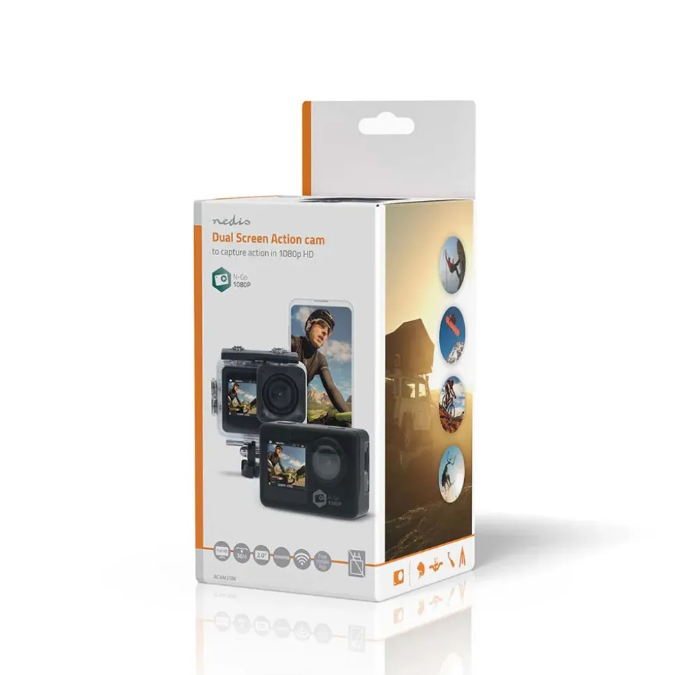 Nedis Cámara deportiva ACAM31BK 1080p 30fps