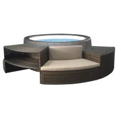 Netspa Bañera hinchable con paneles externos Caliente Vita Premium 168x70 cm + Furniture 5 Pieces