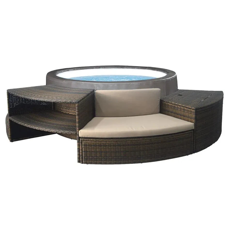 Netspa Bañera hinchable con paneles externos Caliente Vita Premium 168x70 cm + Furniture 5 Pieces
