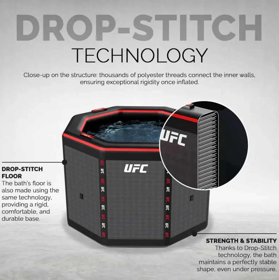 Netspa Baño de hielo + escalera UFC Octogone Kit Chiller 3-40°C 5kW
