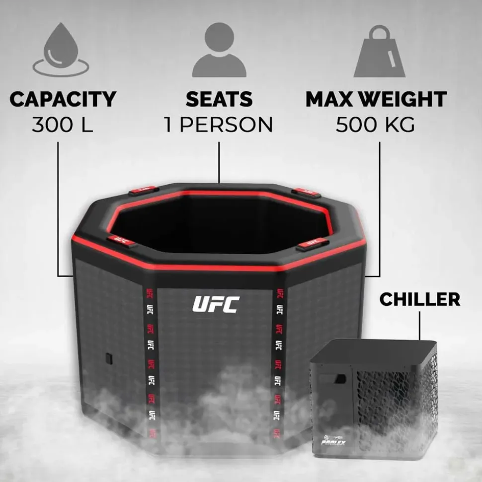 Netspa Baño de hielo + escalera UFC Octogone Kit Chiller 3-40°C 5kW