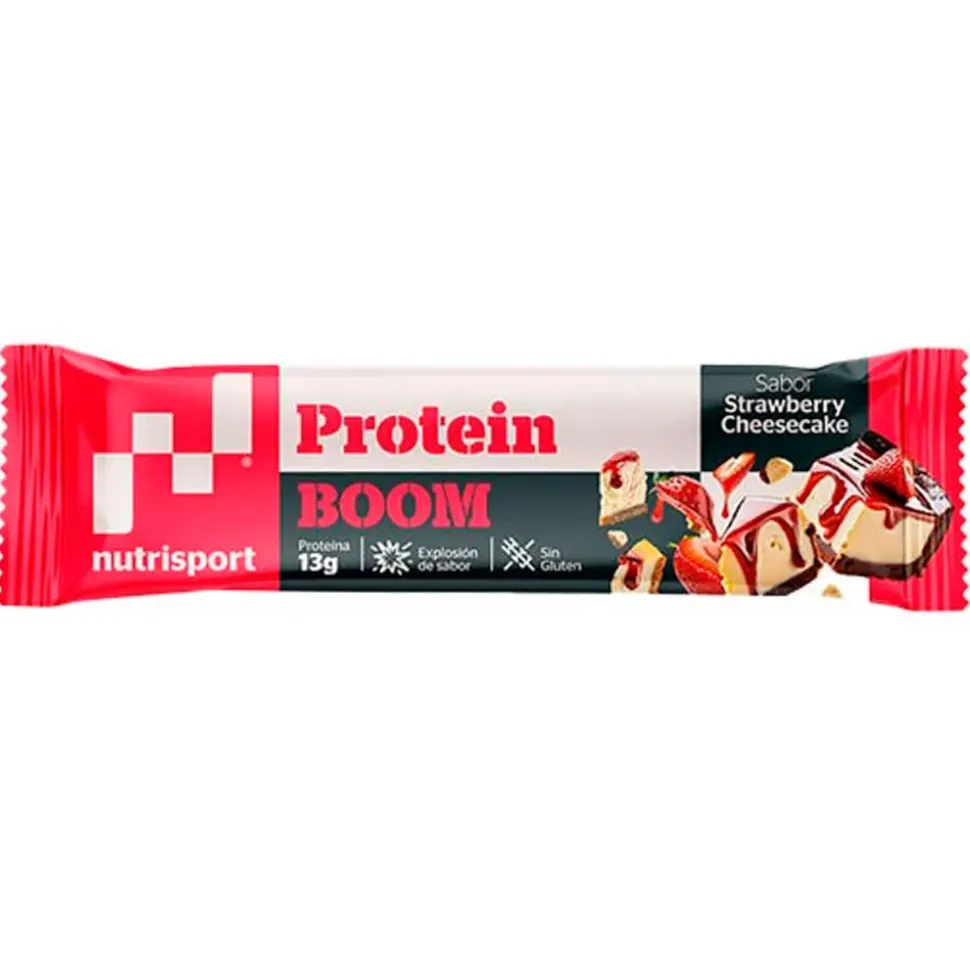 Nutrisport Barrita de proteínas Boom Tarta de queso&Fresa 42g