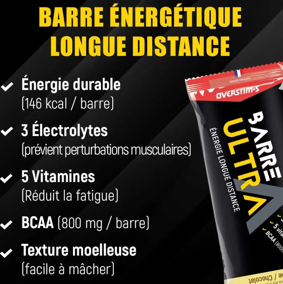 Overstims Barrita energética Ultra Arándano y fresa 40g