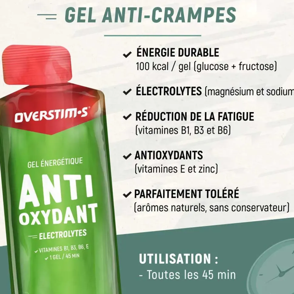 Overstims Gel energético AOX Frutos Rojos 34g