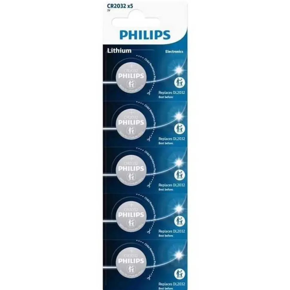 Philips Batería de litio CR2032P5/01B 5 unidades