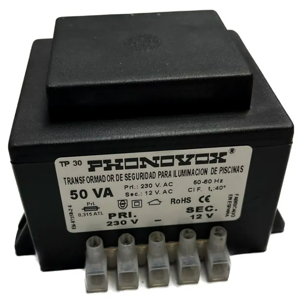 Phonovox Transformador 50va 230/12v 50-60hz ip-00 power strip tp31050