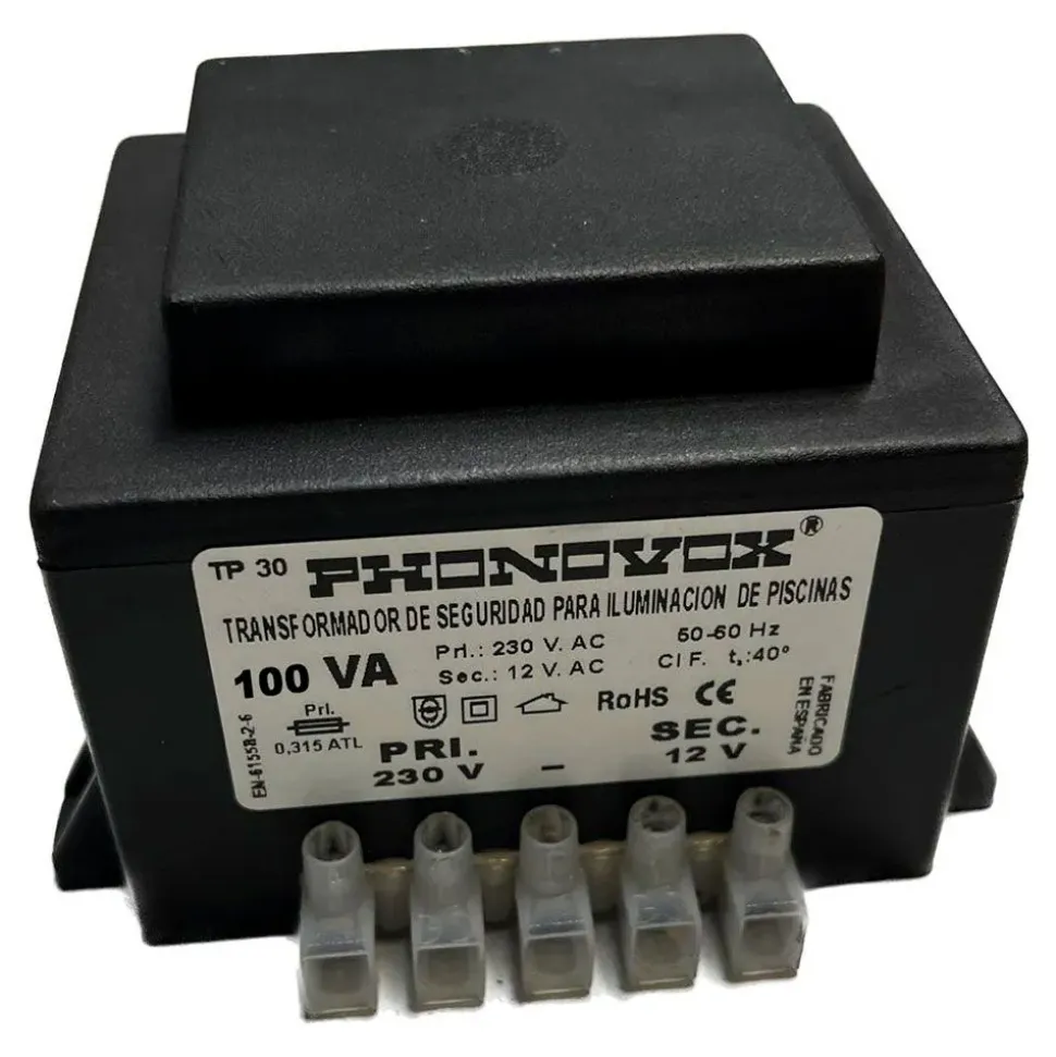 Phonovox Transformador 100va 230/12v 50-60hz ip-00 power strip tp31100