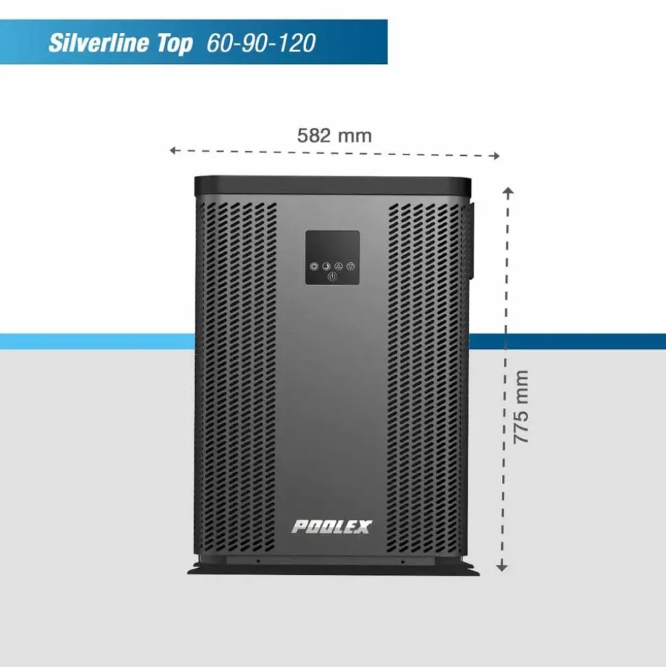 Poolex Bomba de calor inverter Silverline Top 120 50/70m3 12.05kW