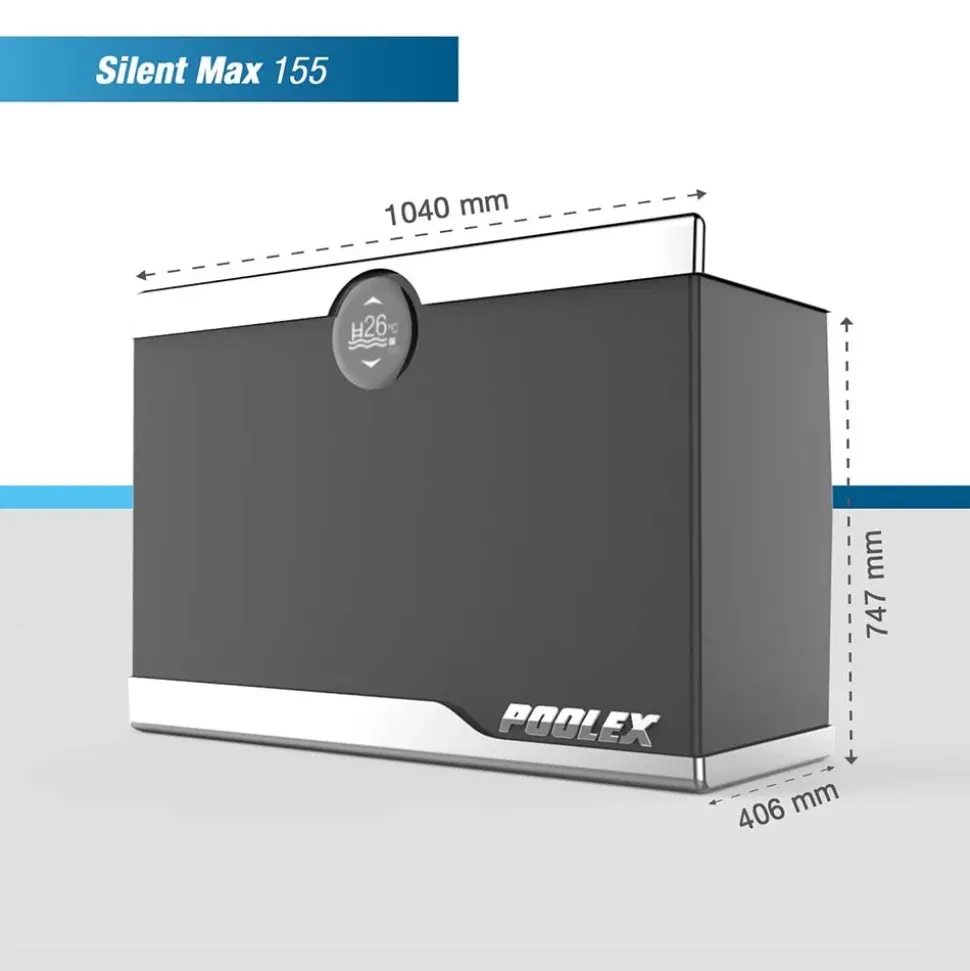 Poolex Bomba de calor Silent Max Model 155 Basin 65/85m3